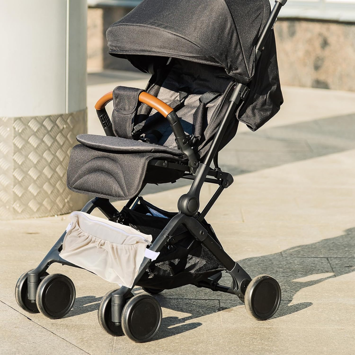 Totority Stroller Storage Bag Oxford under Stroller Basket Organizer for Shopping Nappy Storage at Park Mall image number 2