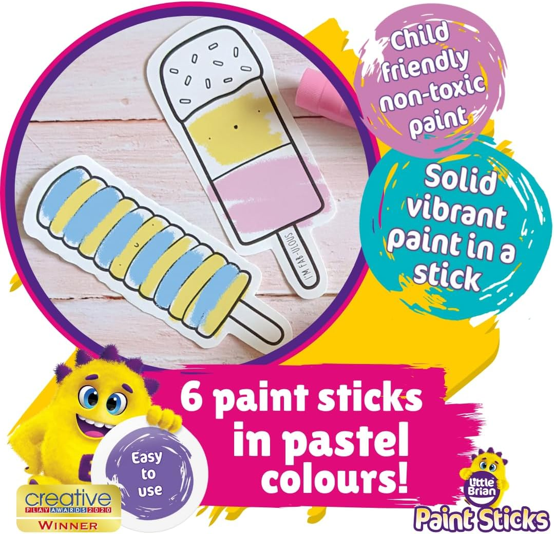Little Brian Paint Sticks - Pastel 6Pk image number 6
