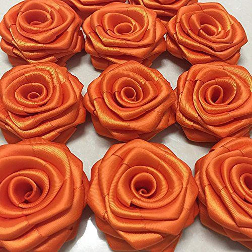 IHKFILAN Double Faced Satin Ribbon 1 Inch X 25 Yards Double Sided Solid Polyester Ribbon for Gift Wrapping Party Hair Braids Bow Decoration Floral Arrangement Craft Supplies, Neon Orange image number 6