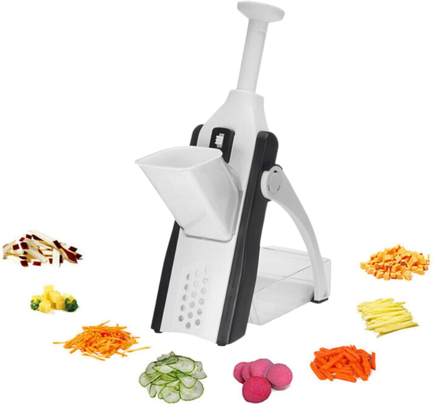 Leona Co 4 in 1 Vegetable Chopper with Container for Kitchen, Adjustable Thickness Potato Cutter, Faster Food Slicer Gadgets for Kitchen Food Chopper Fast Meal Prep image number 4