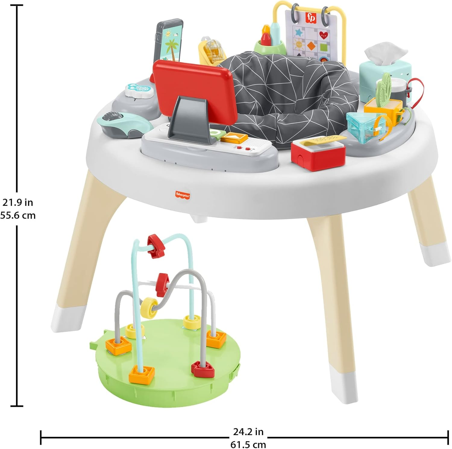 Fisher-Price 2-In-1 like a Boss Activity Center, Baby Entertainer and Play Table with Music Lights and Sounds for Infants and Toddlers, HBM26 image number 6
