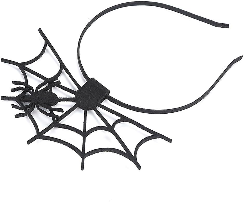 OHEETU Halloween Hair Bands Set Witch Hat and Spider Web Hair Accessories for Cosplay Masquerade Costume Party 2 Pieces image number 1
