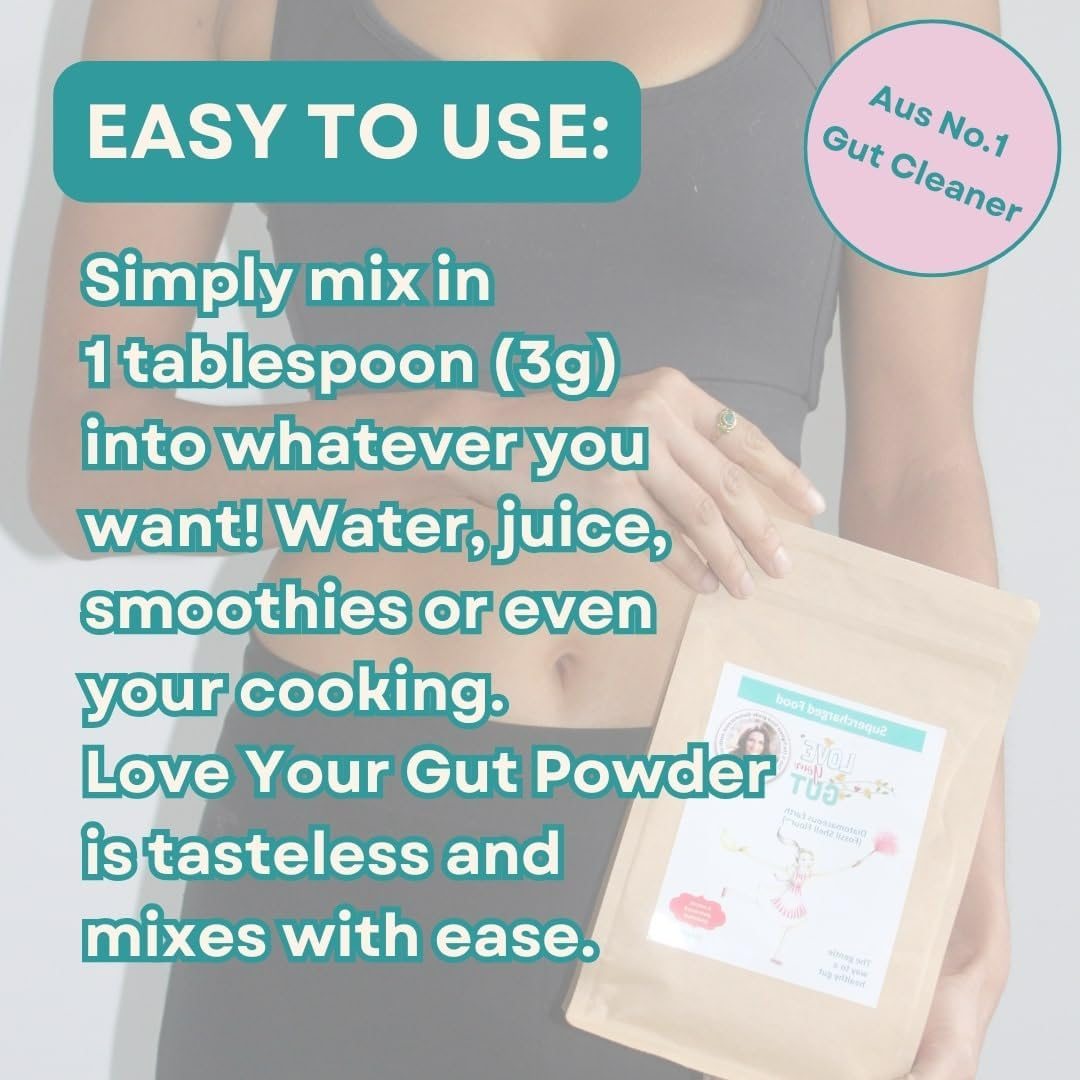 Food Grade Diatomaceous Earth Powder, Natural Gut Health Support | Gentle Daily Balance | by Lee Holmes' Supercharged Food | Trusted since 2012 (100G) image number 3