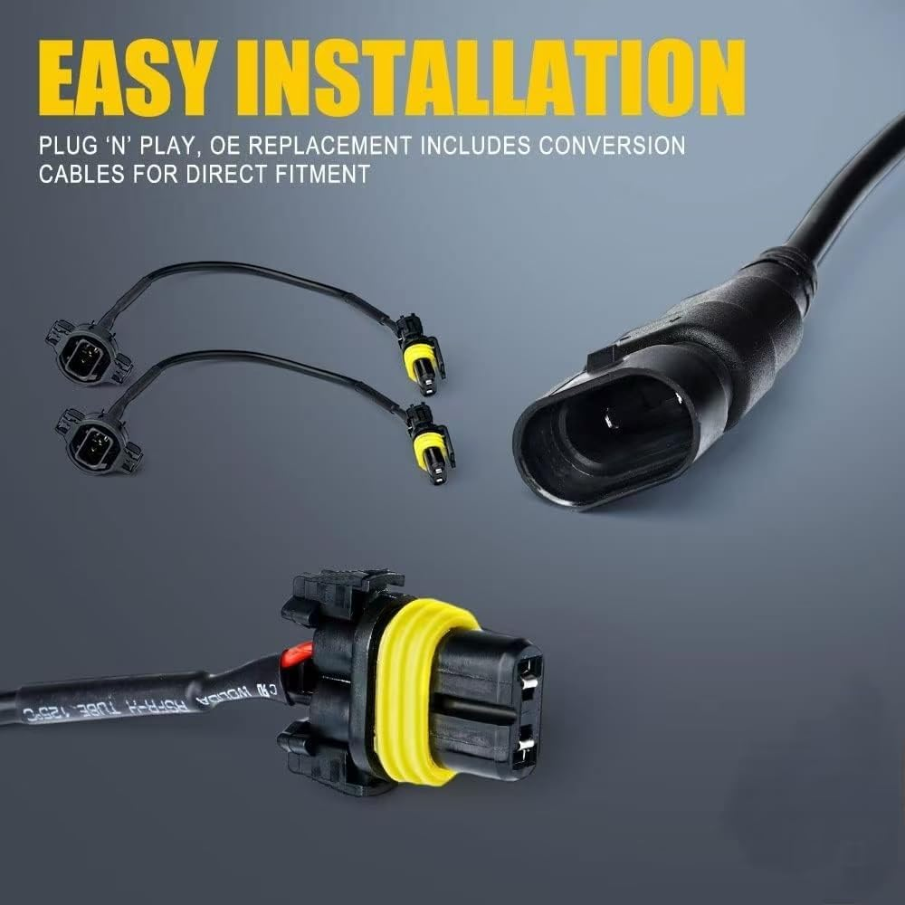 LED Fog Lights 4-Inch Amber Compatible with 2022-2024 Models, DOT Approved Replacement Fog Lamps for Front Bumper, Yellow Driving Offroad Lights image number 4