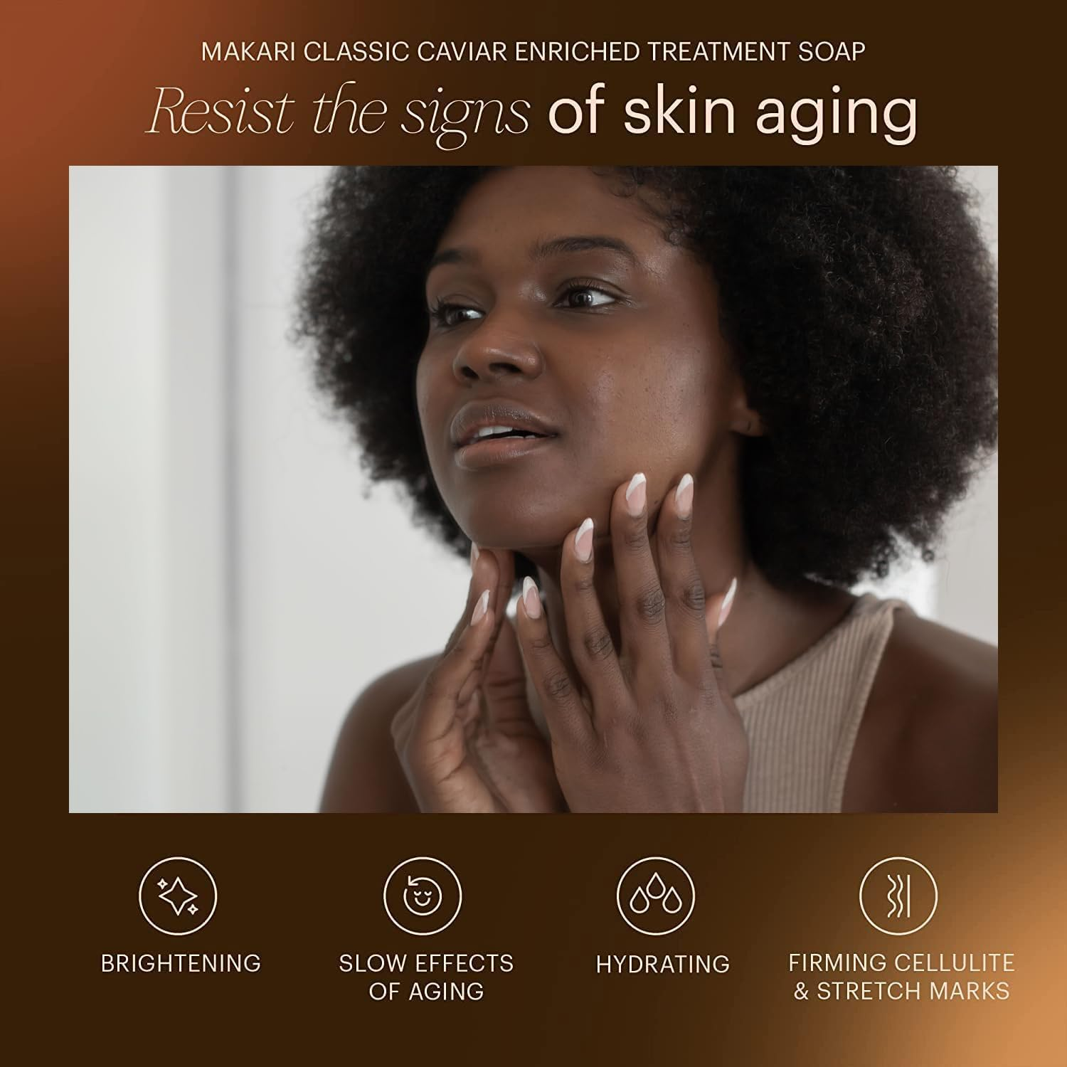 Makari Classic Caviar Enriched Treatment Soap 7.0 Oz &ndash; Moisturizing & Brightening Bar Soap for Face & Body &ndash; Anti-Aging Cleanser Combats Dryness, Dullness, Wrinkles & Blemishes image number 1