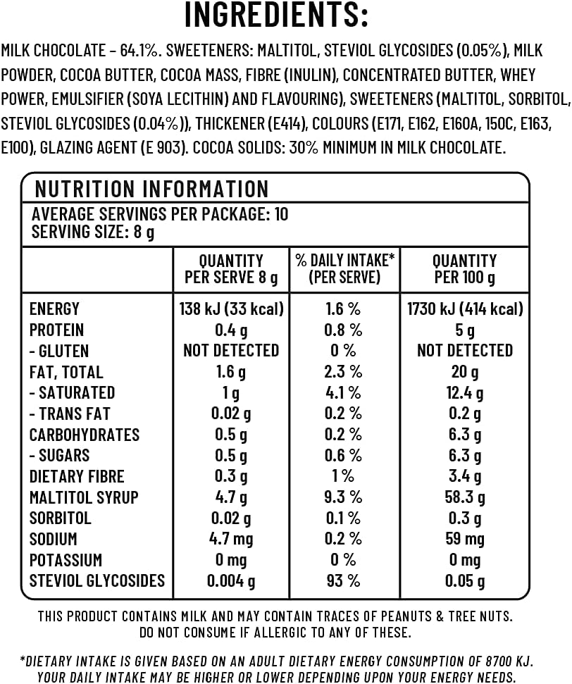 Sugarless Confectionery Be Smart Chocolate Beans 80G image number 3