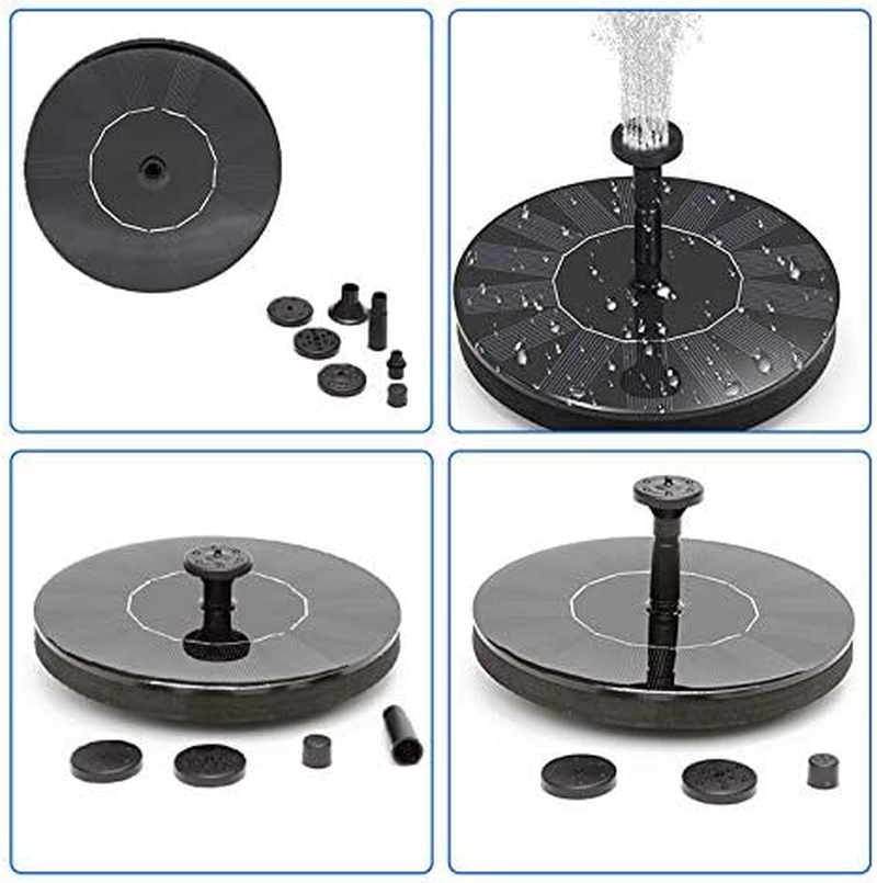 AUS Living Solar Fountain with 1.5W Pump (Set of 2), Free Standing Solar Powered Water Fountain, Floating Water Feature for Bird Bath, Pond and Garden. Simple to Use, No Batteries, or Power Cables image number 3