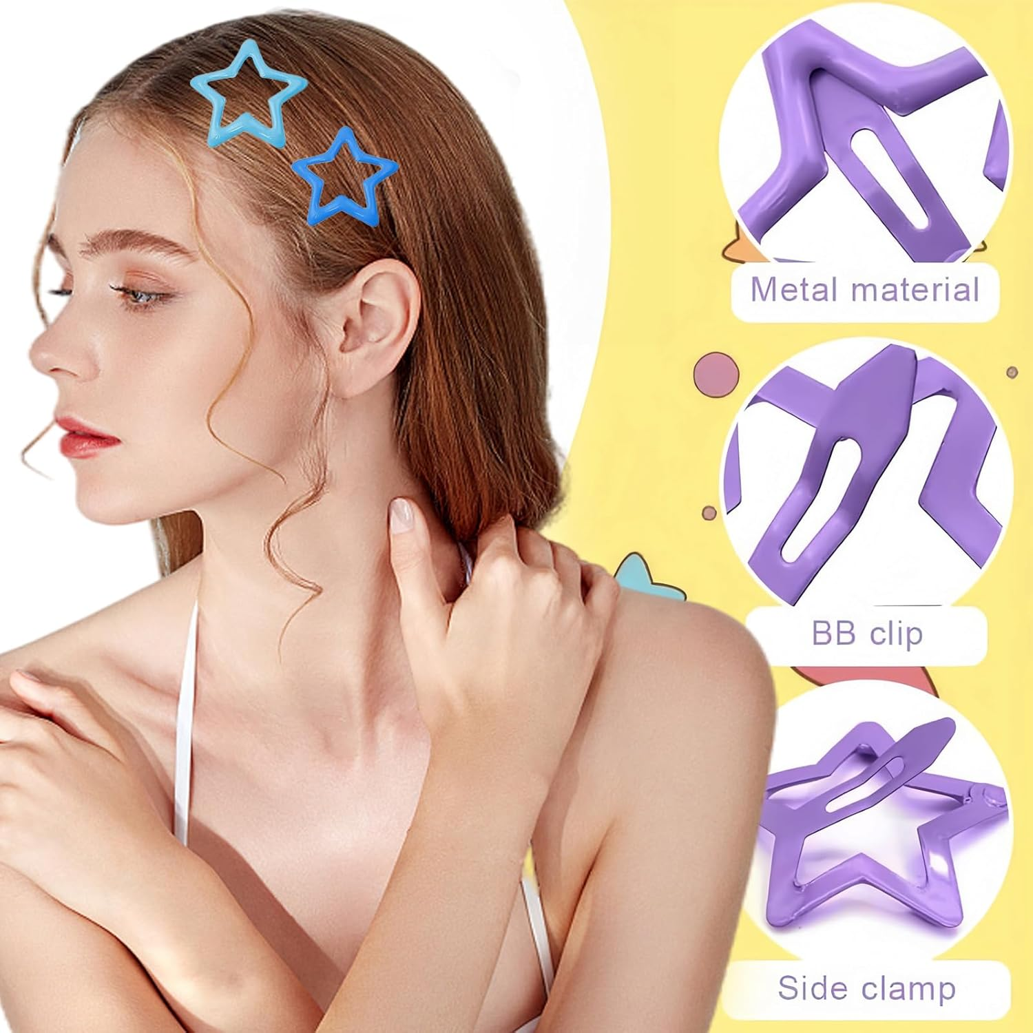 EUYKQNOI Pack of 16 Hair Clips Girls Hair Clips Hair Clips Girls Barrette Hair Clips Hair Clips for Girls, Hair Clips Children (Multi-Colour) image number 2