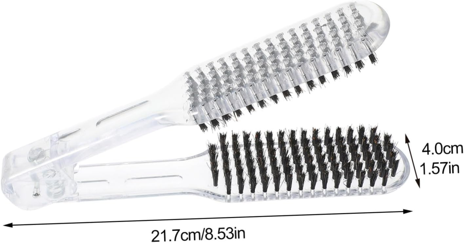 CANIGHT Double Sided Hair Straightening Comb Smoothing Brush for Women Hair Straightener Comb image number 4