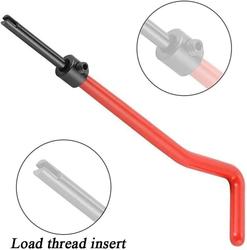 30 Pcs Stripped Thread Repair Insert Kit, Stainless Steel M6 X 1Mm Damaged Thread Repairing Tools, Rethread Recoil Repair Kits Compatible Hand Tool Set for Automatic Repairing image number 2