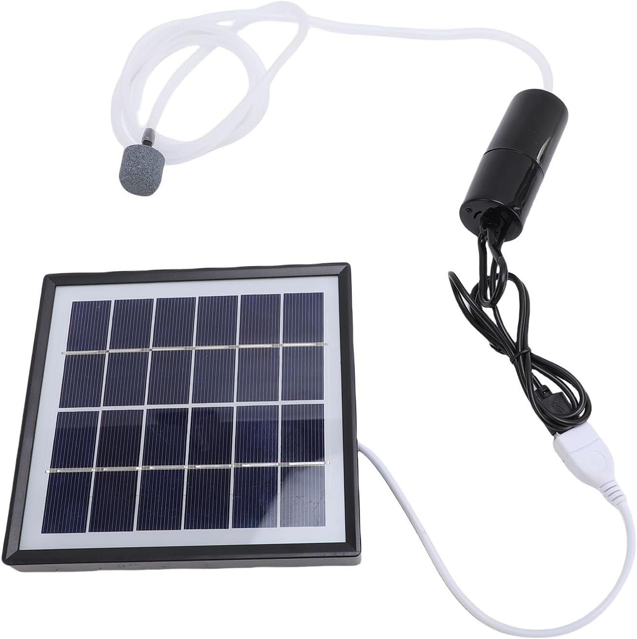 Solar Pond Oxygenator 10W Portable USB Interface Low Noise Solar Fish Tank Oxygenator for Outdoor (Black) image number 5
