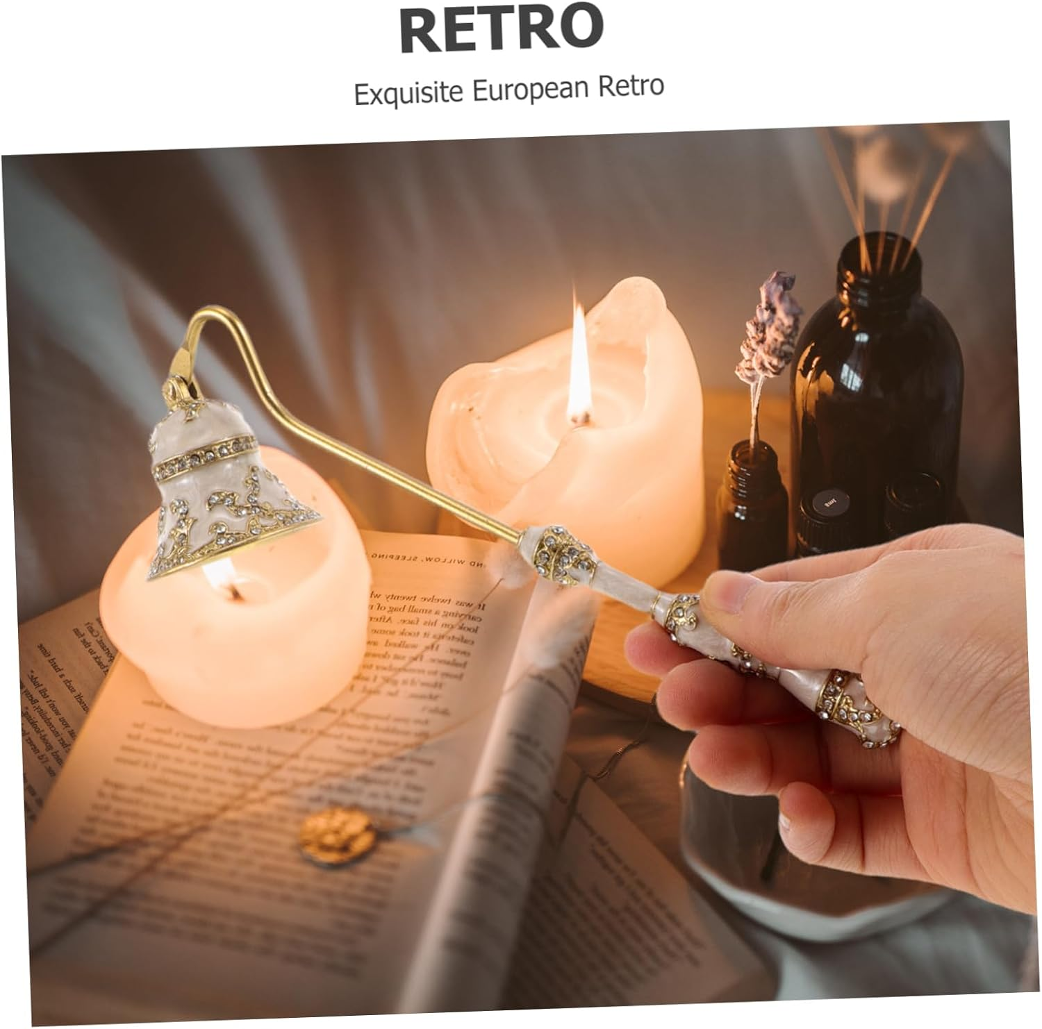 Wick Snuffer Extinguisher Vintage Metal Candle Extinguishing Device Decorative Candle Tool
