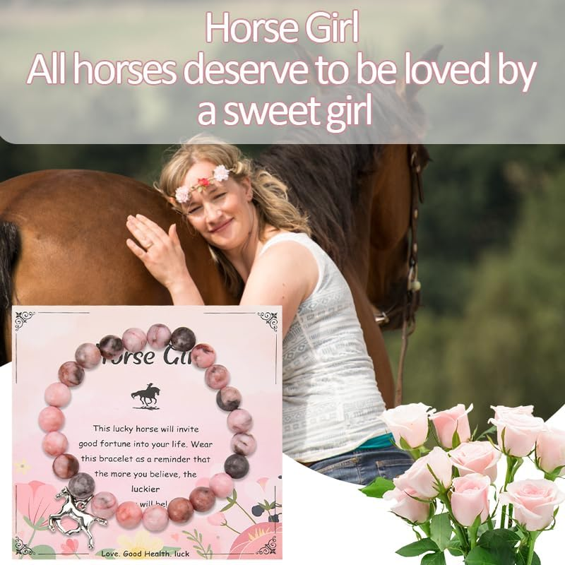 Horse Gifts Bracelet for Girls Inspirational Horse Lover Christmas Birthday Gifts for Daughter Granddaughter Niece Friends image number 5