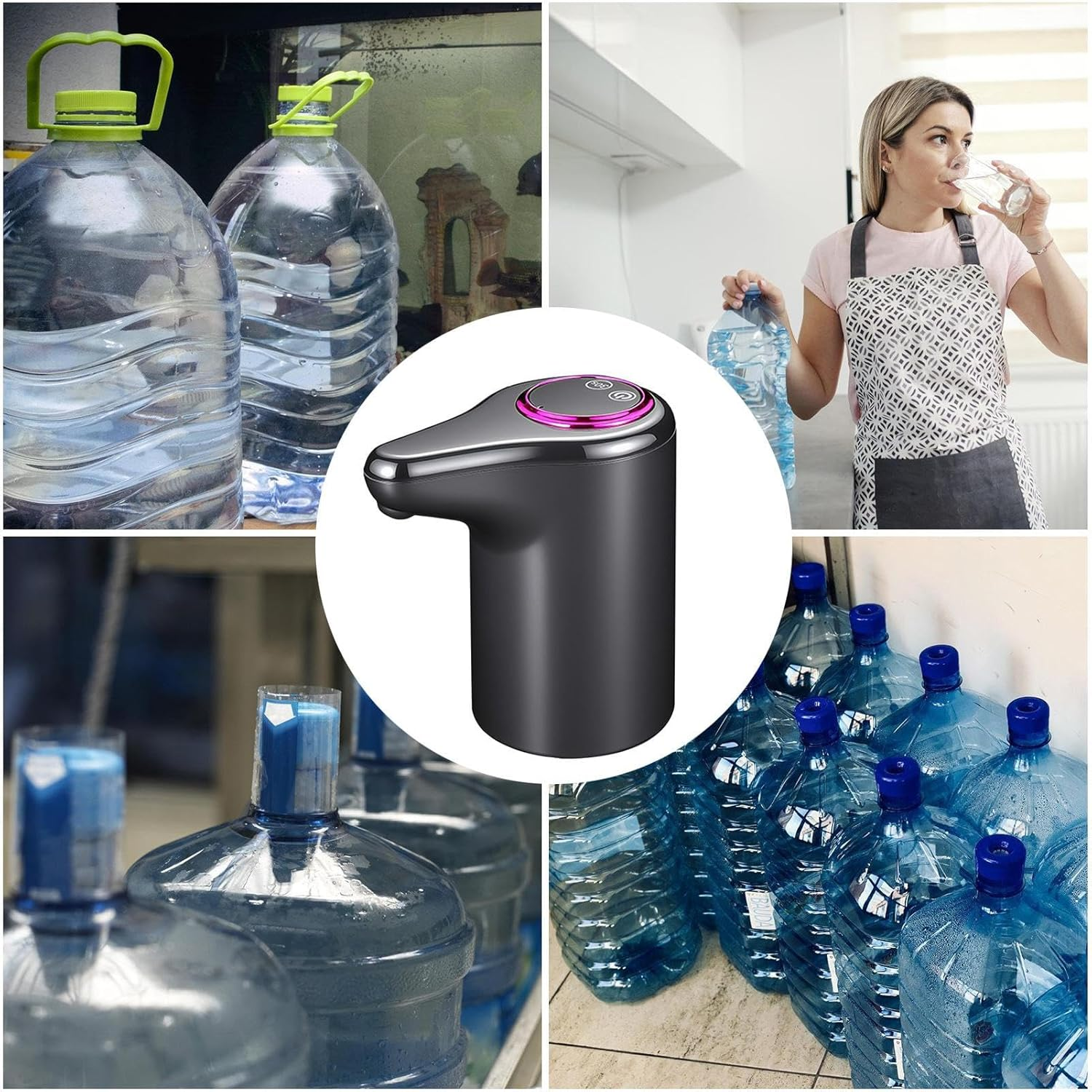 Electric Water Pump,Usb Charging Water Dispenser for Cooler - Drinking Pump for Hiking Travel Dorm Room Camping RV Trip Studio Home Countertop Commercial image number 3