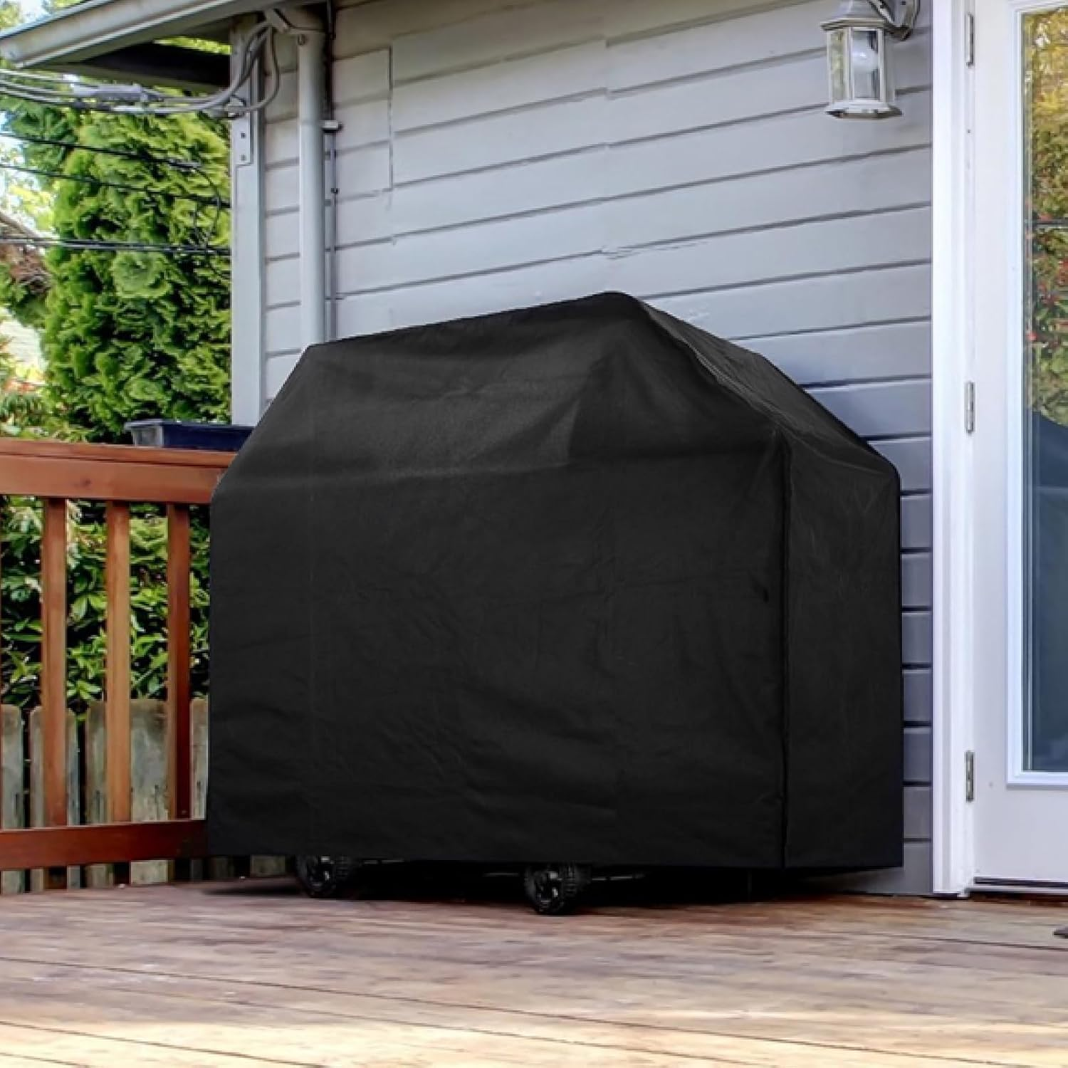 TRIWONDER BBQ Gas Grill Cover - Heavy Duty Waterproof, Dust-Proof, Anti-Uv, Rip-Proof - Barbecue Burner Cover with Adjustable Hem Drawstring & Storage Bag for Weber, Dyna-Glo, Nexgrill