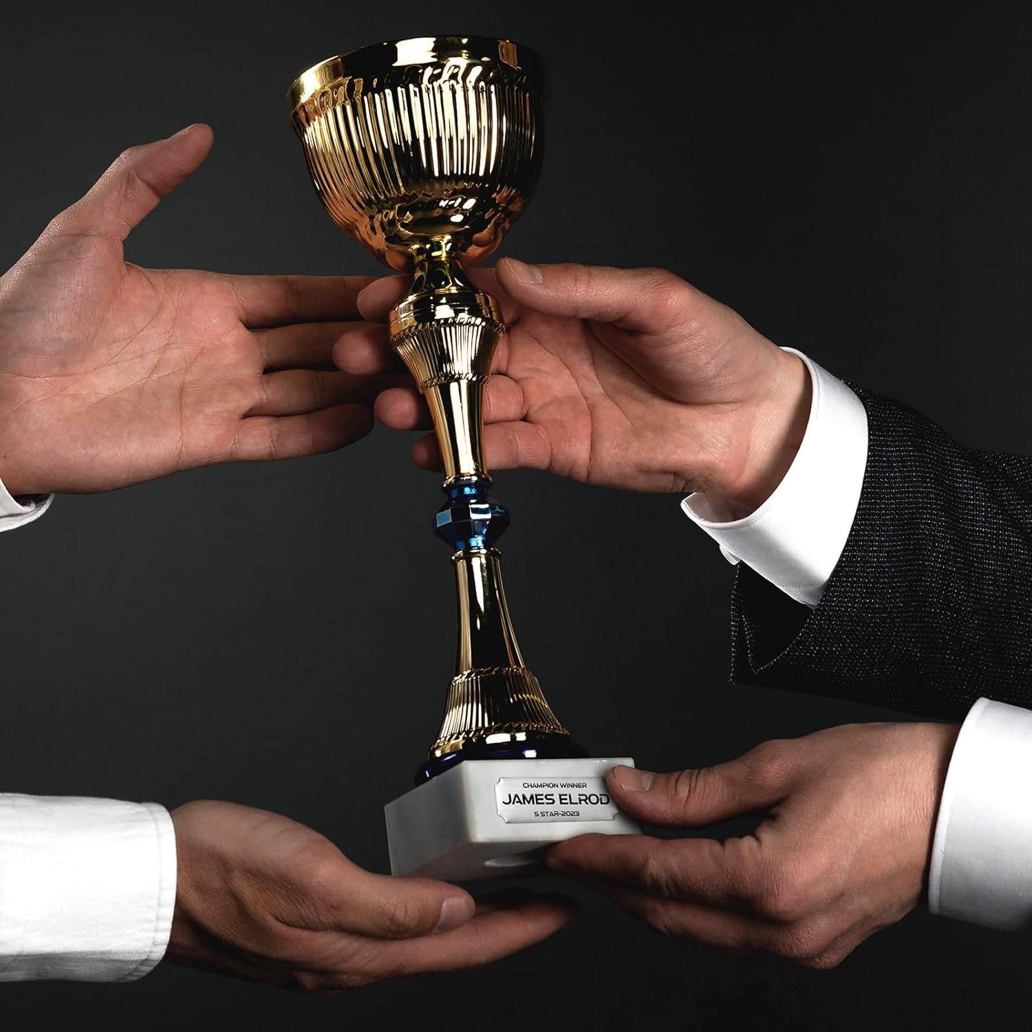 Therwen 30 Pcs Name Plates Laser Engraved Brushed Stainless Steel Plate Personalized Plaque Blank Custom Name Tag Frame Label with Adhesive Backing(Silver Notched Corner,1''X 3'') image number 1