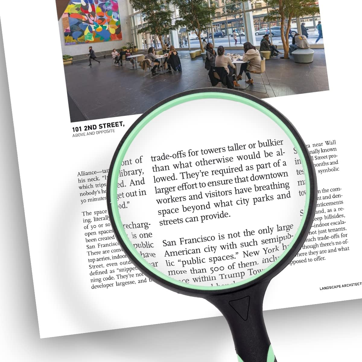 Large Magnifying Glass 10X Handheld Reading Magnifier for Seniors & Kids - 100MM 4INCHES Real Glass Magnifying Lens for Book Newspaper Reading, Insect and Hobby Observation, Classroom Science (Green) image number 3