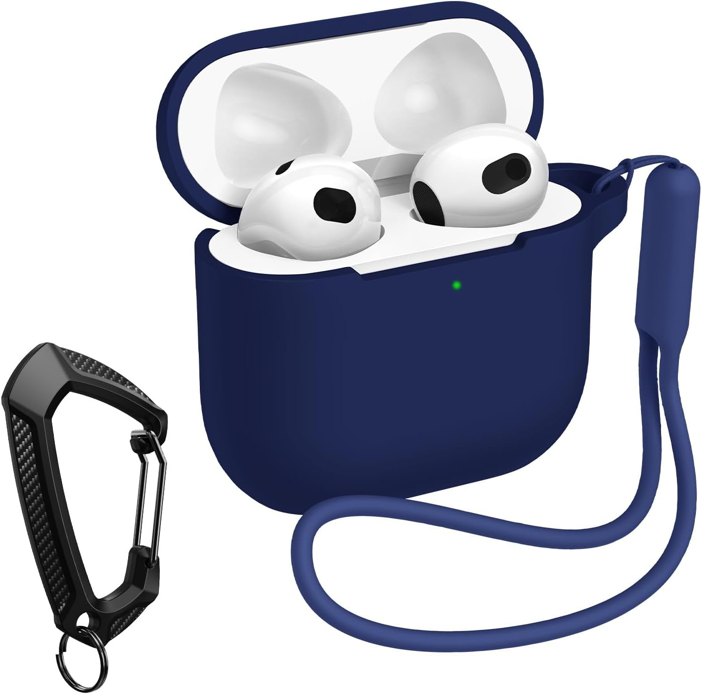 MILPROX Case Compatible for Airpods 4 Case - Soft Silicone Protective Skin Cover with Keychain/Strap, Front LED Visible, Shockproof Slim Cases Compatible for Airpod 4Th Generation - Lavender Purple