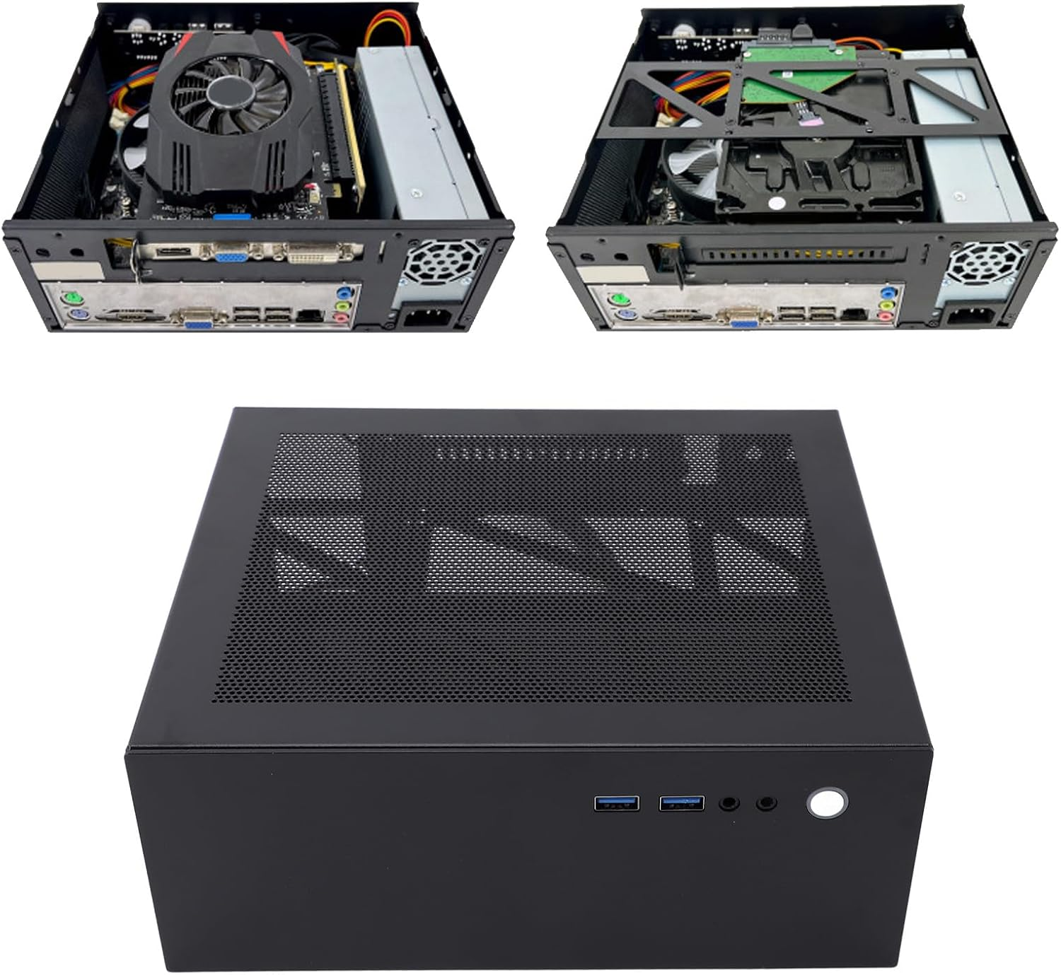 Small ITX PC Case, Steel Micro ITX Case PC Case, with USB 3.0 Port, PCI Slot, for Flex Power Supply, for Computer PC image number 1
