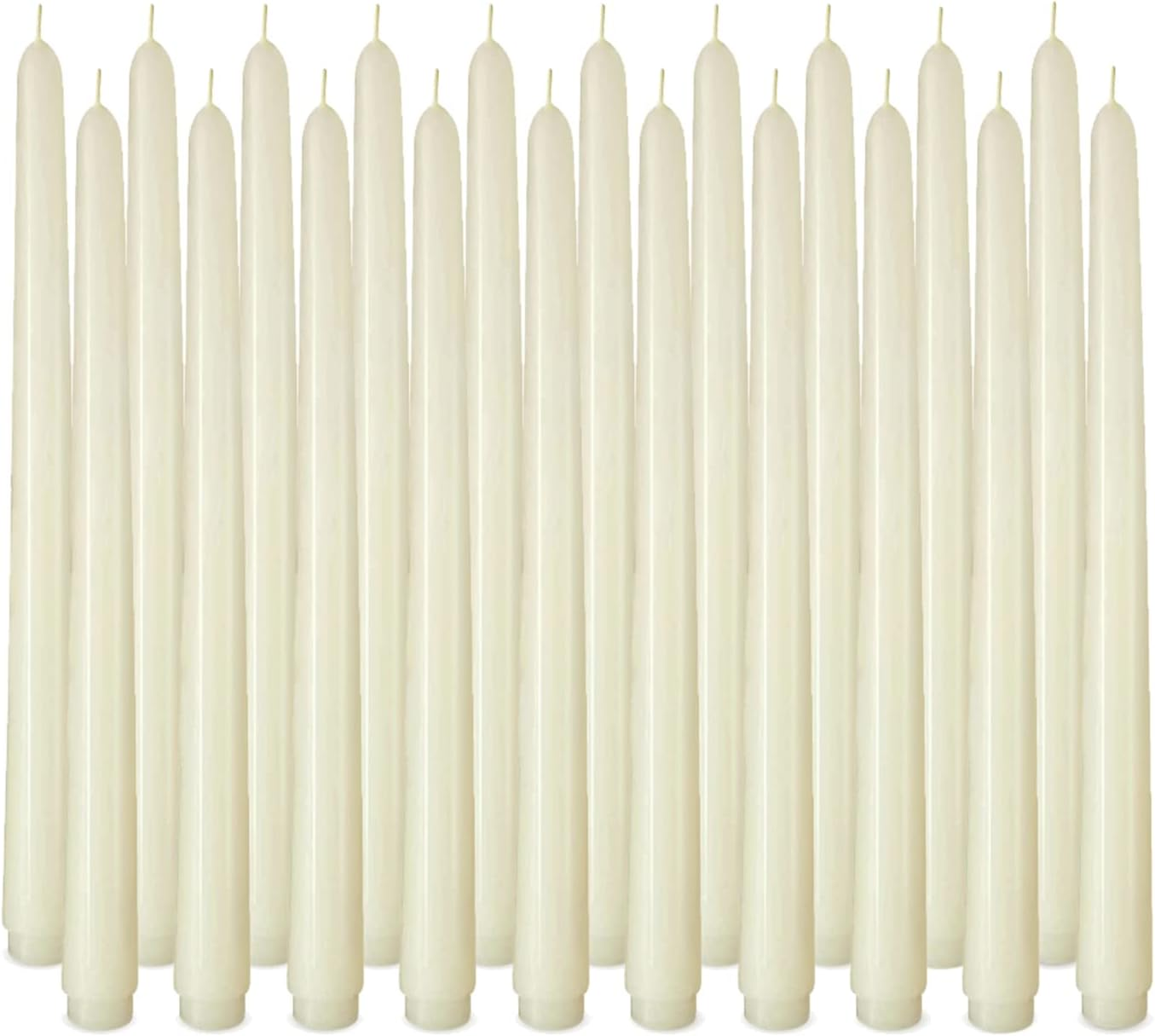 Arosky 20 Pack Ivory Taper Candles, 7-8 Hours Burn Time, Unscented, Smokeless and Dripless, 4/5 X 10 Inch Dinner Candle Set for Household, Wedding, Party and Home D&eacute;cor Candlesticks image number 4