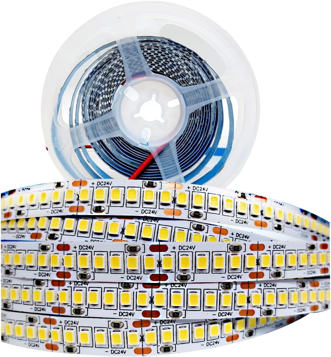 Tyun 24 V LED Strip Light, 1200 Leds, Natural White, 4000 K, 5 Metre Strip, Flexible Strip Light, SMD 2835 IP20 Strip Light for Garden, Bedroom, Kitchen Decoration - 24 V White 6000 K image number 5