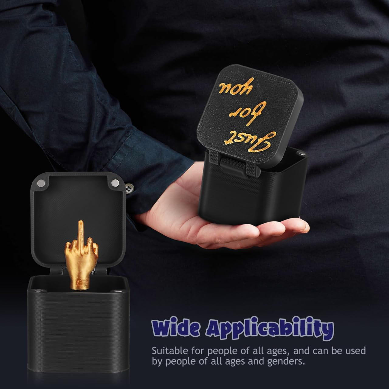 Kisangel Middle Finger Box, Funny Hilarious Surprise Prank, Annoying Finger Present Box for Adults Unique Party Birthdays Festivals image number 4