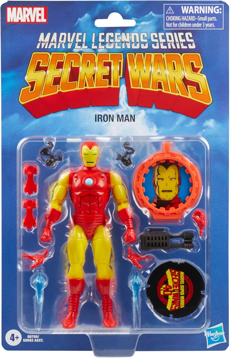 Marvel Legends Series Iron Man, Avengers Retro Marvel Comics Secret Wars Collectible 6 Inch Action Figure with Shield image number 3