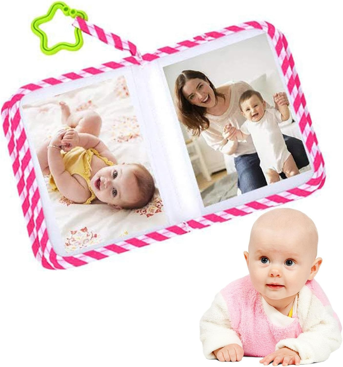 Album Photo En Tissu Pour B&eacute;b&eacute; Avec Motifs Girafe, Livre Photo Souvenir Doux Pour La Premi&egrave;re Ann&eacute;e, Collectionneur De Photos Id&eacute;al Comme De Naissance Ou Souvenir Familial image number 2