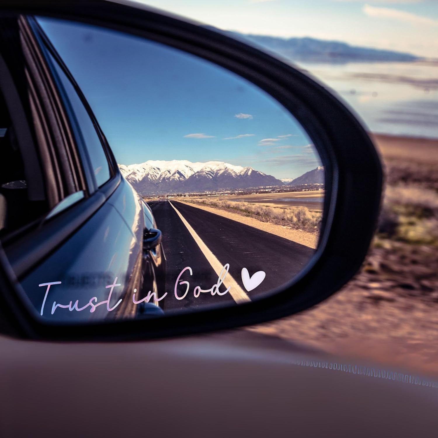 MOTOFITOOL 4X Trust in God Rearview Mirror Sticker, Inspirational Mirror Decals, Christian Car Decals for Women, Cute Car Accessories, Rear View Mirror Sticker, Vinyl Car Vanity Mirror Stickers image number 1
