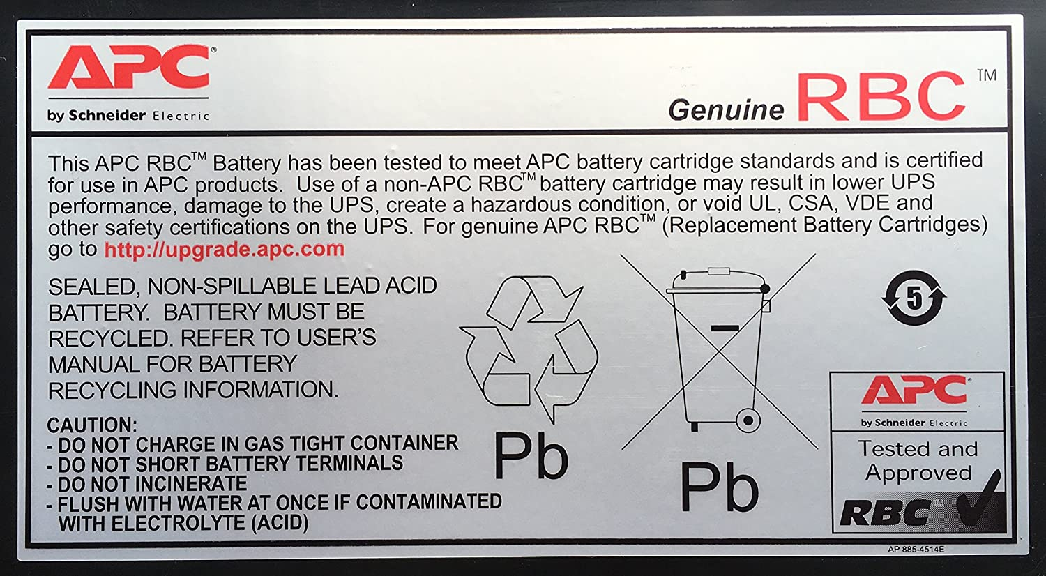 APC Replacement Battery Cartridge #133 image number 1
