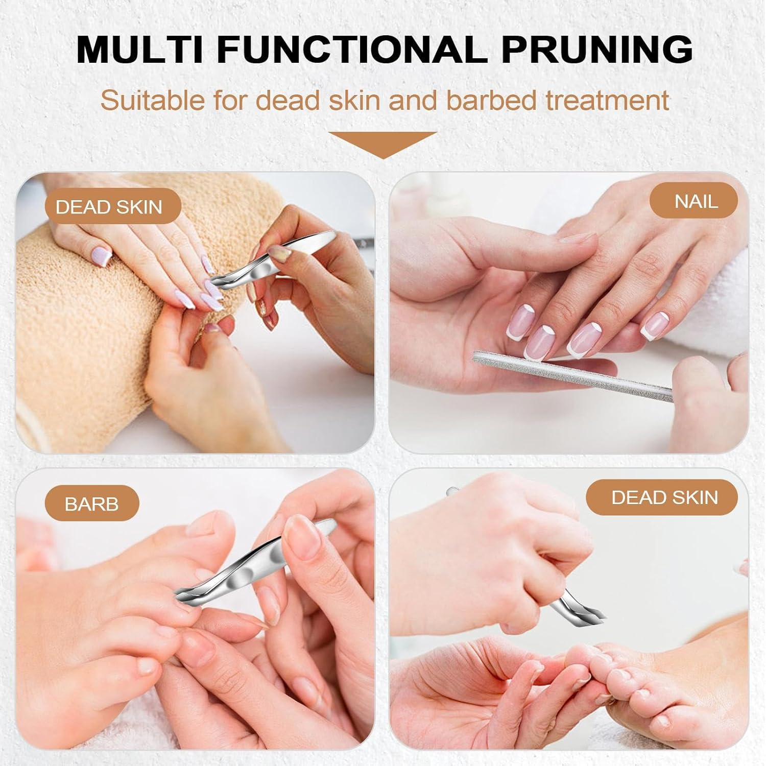 Rissunkv Cuticle Nipper | Professional Cuticle Nipper Trimmer | Stainless Steel Nail Dead Skin Removal Tweezer, Fingernails Toenails Manicure Pedicure Tool for Home Professional Salon Foot Spa image number 4