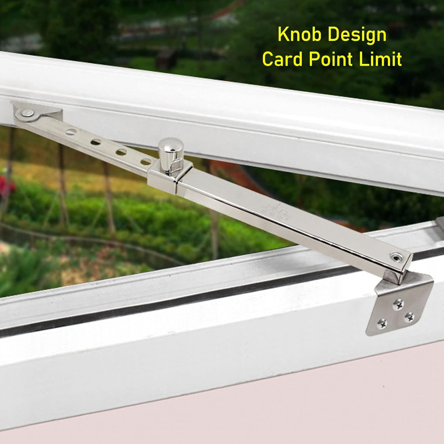 10In Casement Window Stay, Stainless Steel Security Window Latches Adjustable Telescoping Wind Brace, Windproof Support Casement Stay Window Latch Lock (Type 02) image number 4