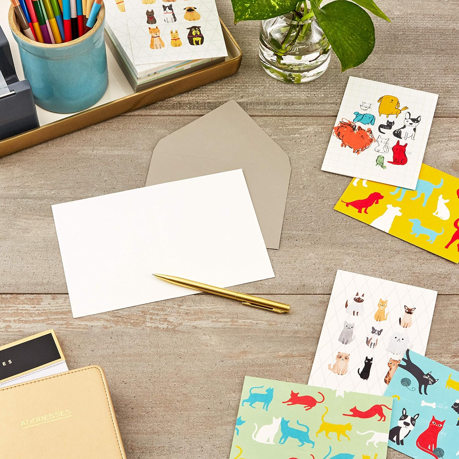 Hallmark Blank Cards Assortment - Colorful Dogs image number 4