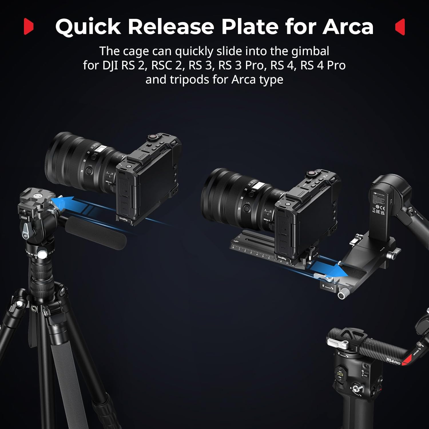 Smallrig Camera Cage for Nikon ZR with Silicone Grip and Cable Clamp for HDMI, Aluminum Alloy Full Camera Cage with Cold Shoe, Anti-Twist Design, Built-In Quick-Release Plate for Arca -5467 image number 4