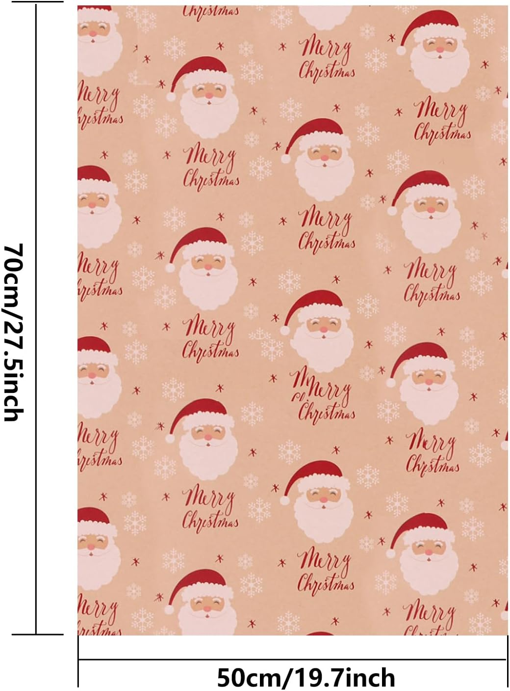 Xugoox 6 Sheet Christmas Wrapping Paper, Wrapping Paper, Brown Packaging Paper with String Sticker, Xmas Trees Gift Wrap for Christmas Holiday New Year Wedding Party Decor DIY Craft image number 3