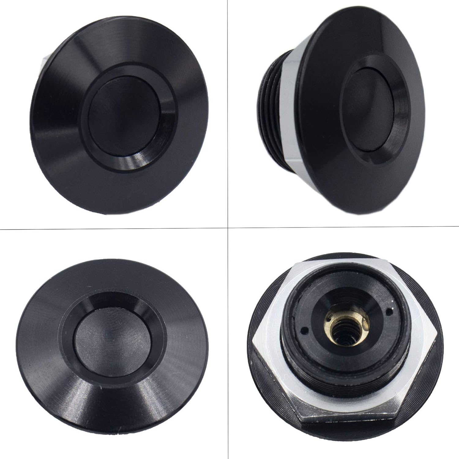 Woopeey 8 Pcs 1.25 Inch Universal Aluminum Vehicle Hood Pins-Quick Release Lock Latch Bumper, License Plate Lock Clip, Push Button Bonnet image number 1