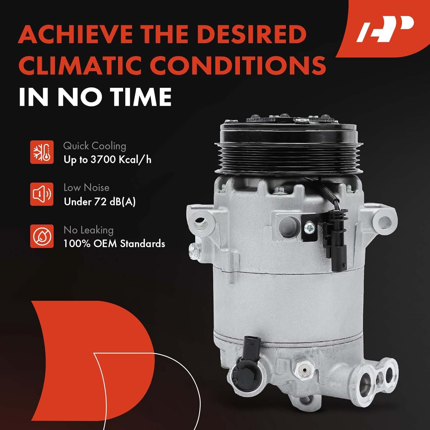 A-Premium AC Compressor with Clutch, Automotive Replacement Parts Compatible with Chevrolet Colorado 2015-2020 Equinox 2018-2020 GMC Canyon 2015-2019 Terrain 2.5L 1.5L image number 3