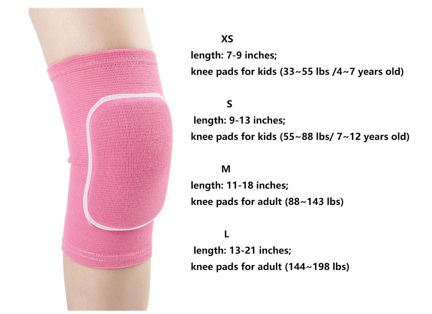 MJIYSGS Knee Pads for Women, Soft Dance Knee Pads Wrestling Knee Pads Volleyball, Dancing, Football, Yoga, Basketball, and Skating Work Flexible Elastic Knee Support (Pink, X-Small)