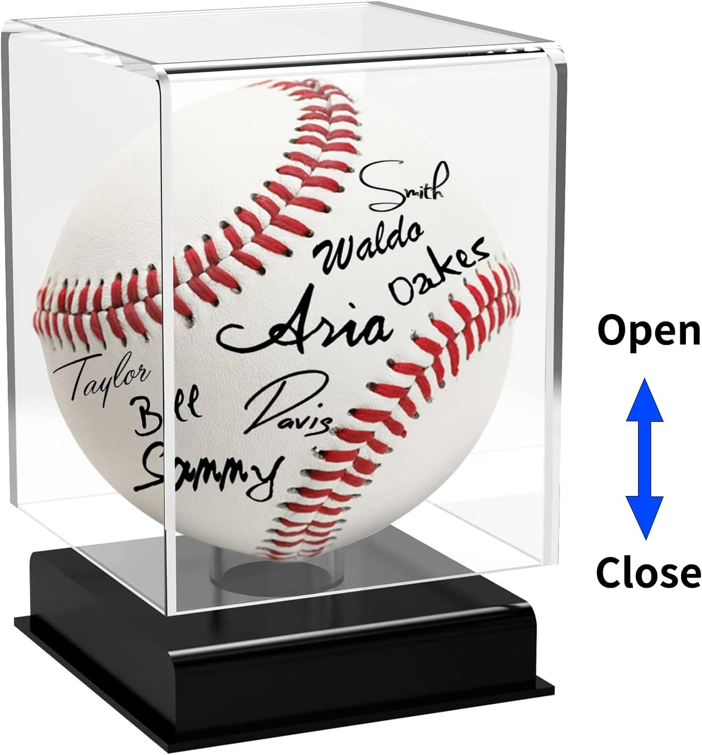 Baseball Display Case, UV Protected Acrylic Cube, Clear Case for Memorabilia and Autographed Balls (1 PC) image number 1