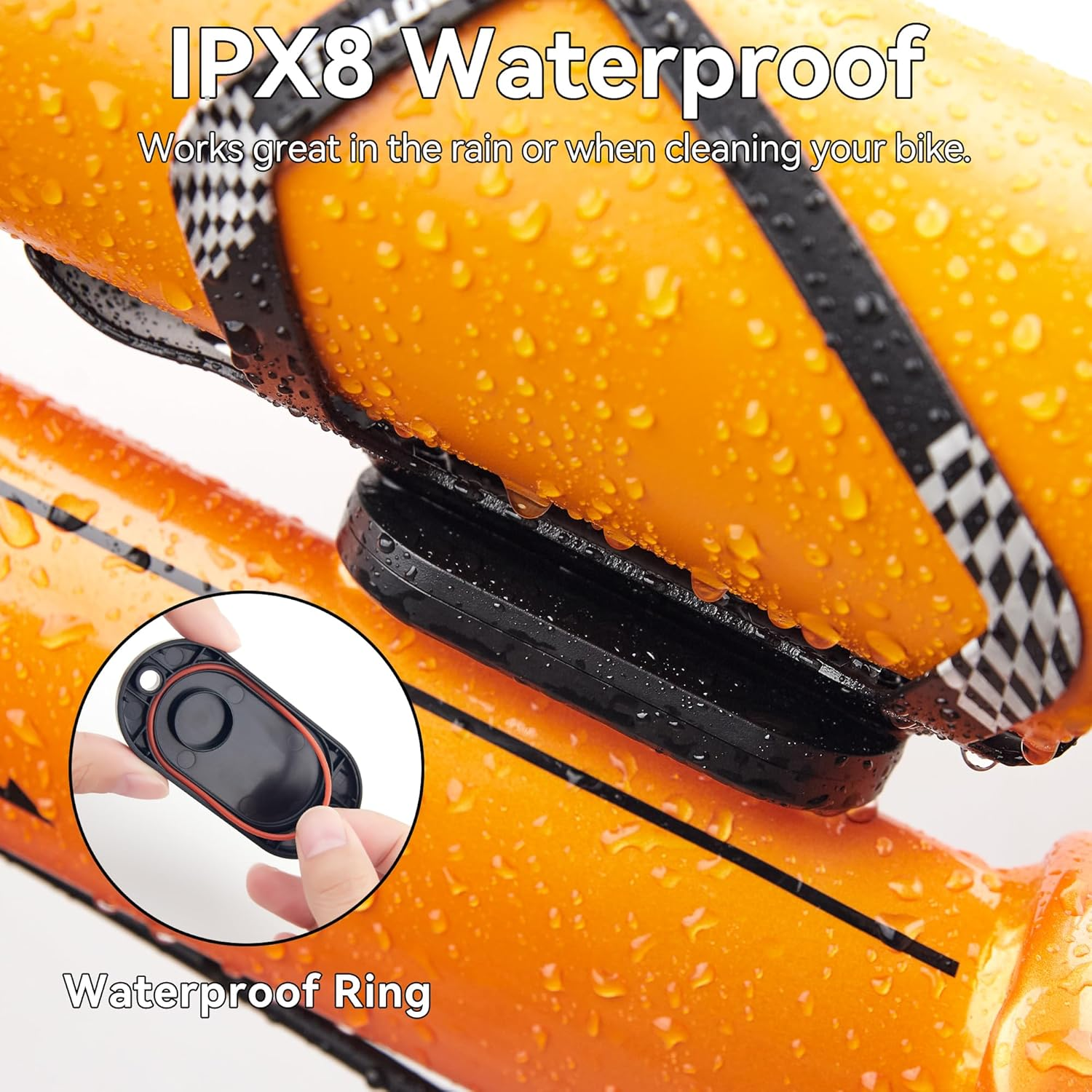 CITYWAY for Smarttag2 Bike Mount, IPX8 Waterproof Bike GPS Tracker Holder for Galaxy Smart Tag2, Hidden under Bottle Cage or Alone, Extended M5 Black Safety Screws with Driver (1 Pack-Black)