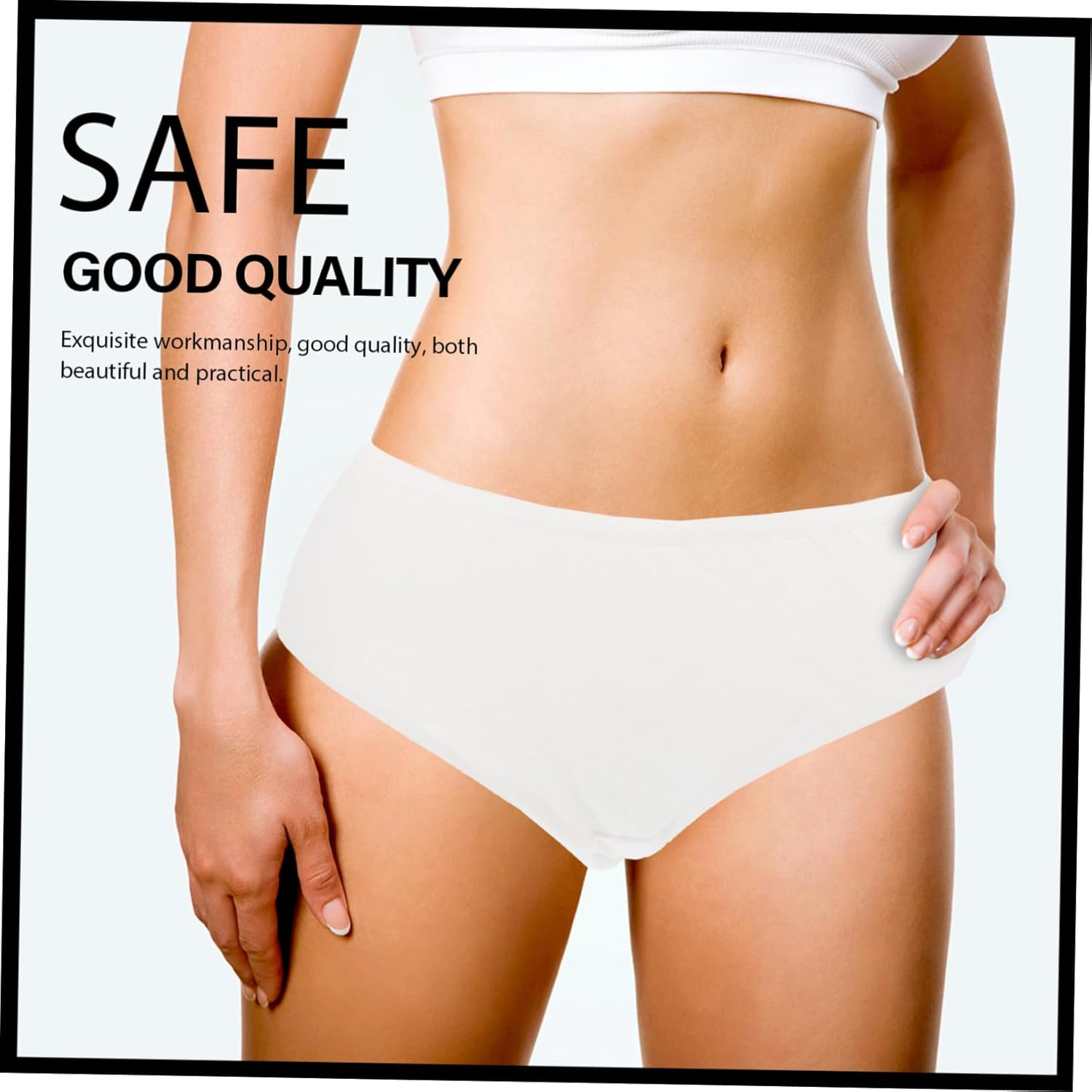 Disposable Maternity Underpants Cotton Soft Portable Postpartum Women Underwear White XXL Size 4Pcs for Recovery and Travel image number 3