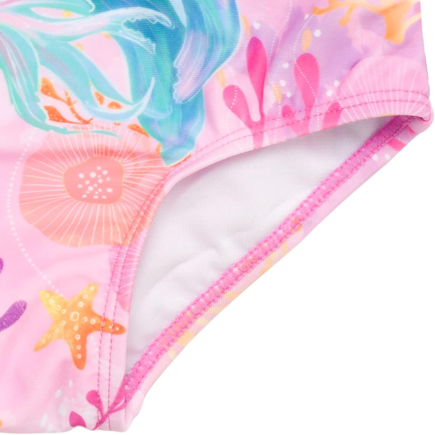 Disney Little Mermaid Ariel Girls One Piece Bathing Suit Toddler to Big Kid image number 2