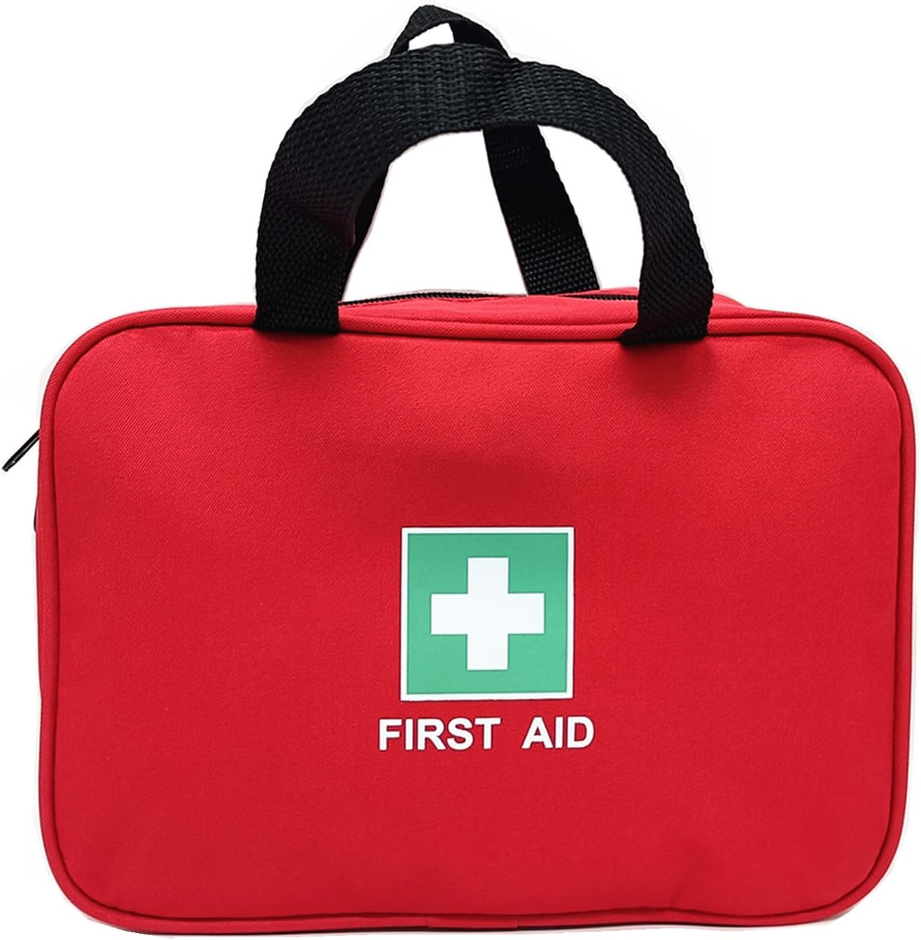 Red First Aid Bag Empty Medical Bags Travel Rescue Pouch First Responder Storage Compact Survival Medicine Bag for Car Home Office Kitchen Sports Outdoors Field Trips (Red) image number 2