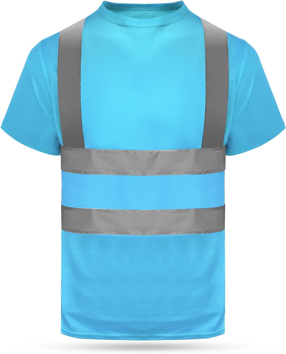 HYCOPROT Hi Vis T-Shirt Viz High Visibility Reflective Safety Vest Waistcoats Breathable Light Short Sleeve Workwear Visibility Shirts