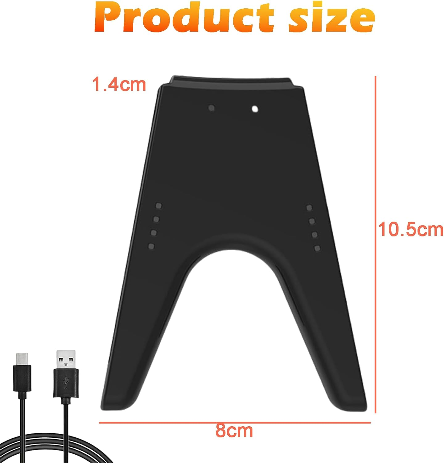 Jeyzuroa Charging Grip for Switch - Comfort Controller Handle with LED Indicator Compitable with Switch Lite/Switch OLED, Charge While Play, Includes Type-C Cable (Black) image number 3