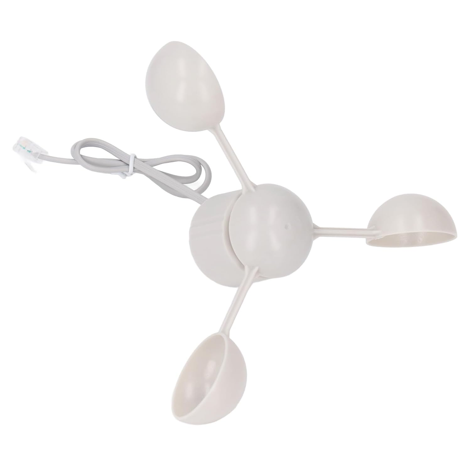 Cryfokt Anemometer Cup Efficient Wind Speed Sensor Cup for Weather Meter, RJ11 Connector Wind Direction for WH2081 Weather Meter image number 3