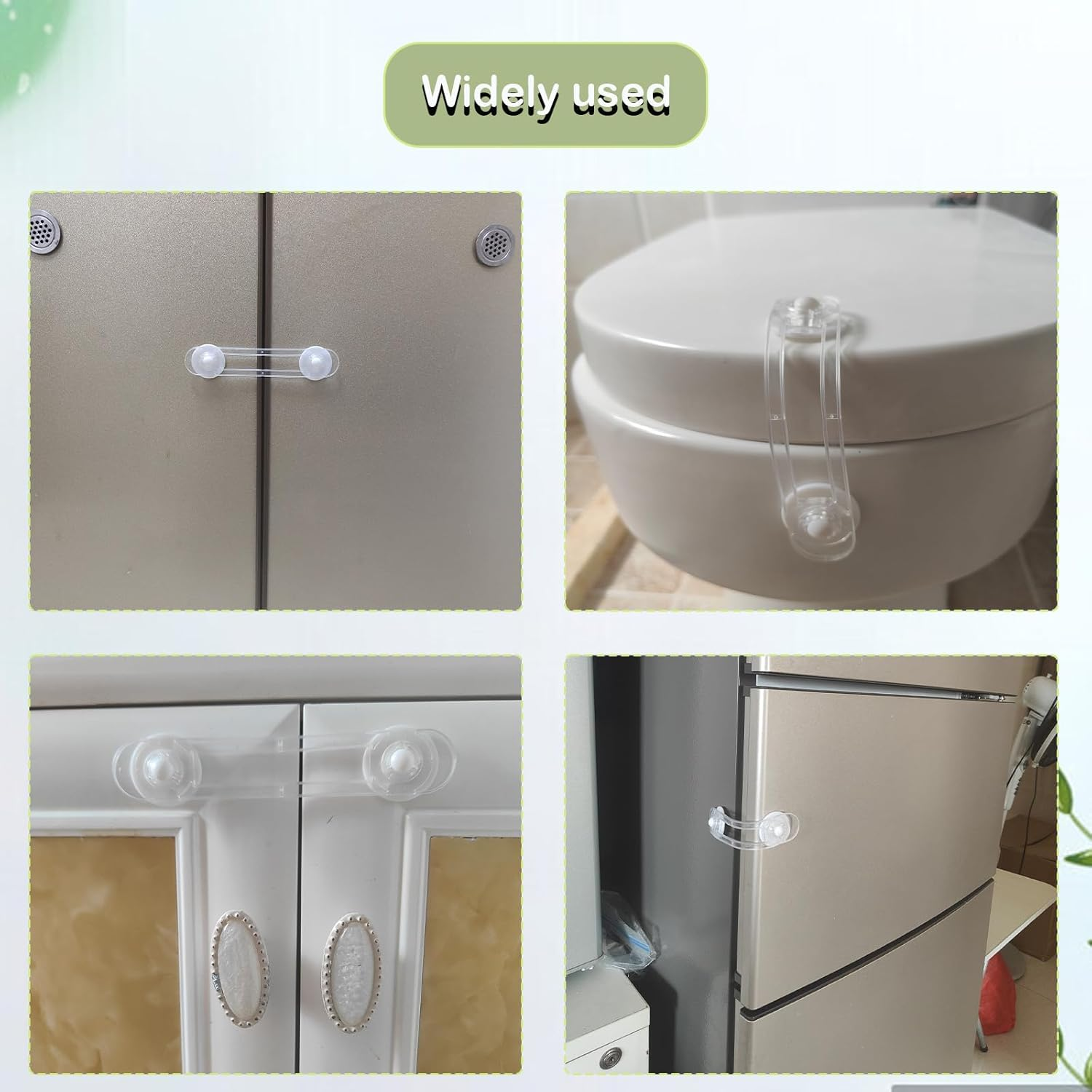 Loimon 20-Pack Child Safety Cabinet Locks - Adjustable No Drill Strap for Kitchen/Bathroom/Baby Gates | 16X3Cm Heavy-Duty Latches Secure Fridge, Oven, Drawers & Trash Cans image number 1