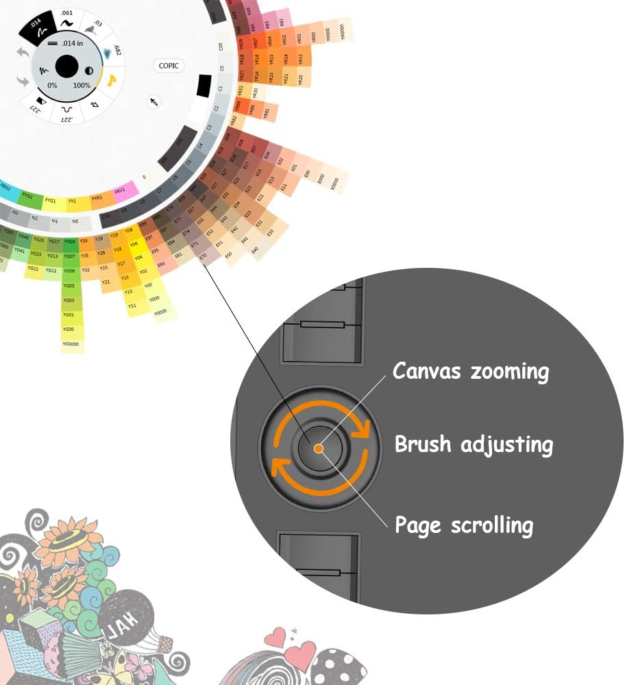 GAOMON M10K PRO Drawing Tablet 10 X 6.25 Inches Large Digital Art Graphic Tablet Supports Tilt & Radial Function with 10 Shortcut Keys, Battery-Free Stylus, Work with Mac, Windows & Android image number 4