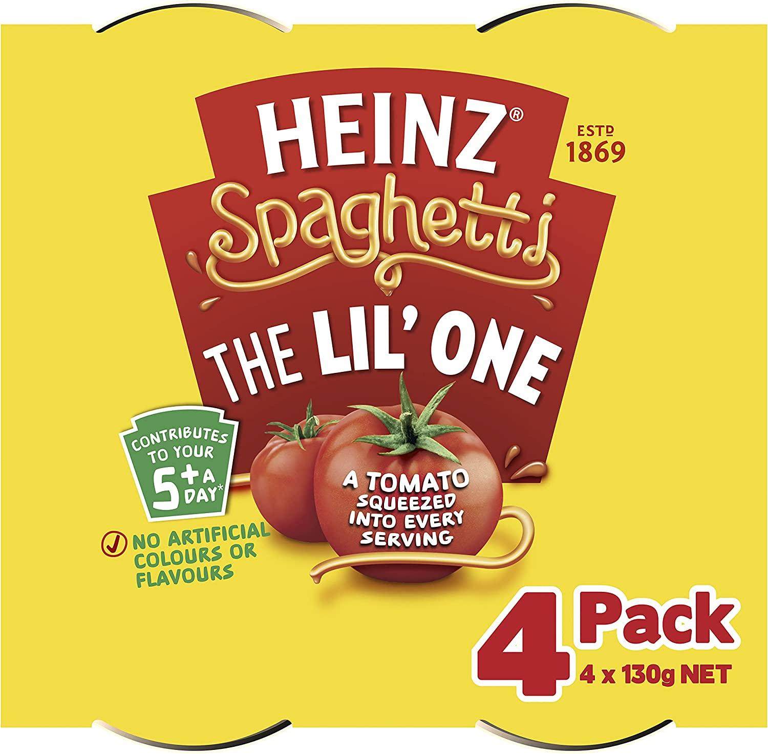 Heinz Spaghetti the Lil' One Canned Pasta 130 G (Pack of 4) image number 1