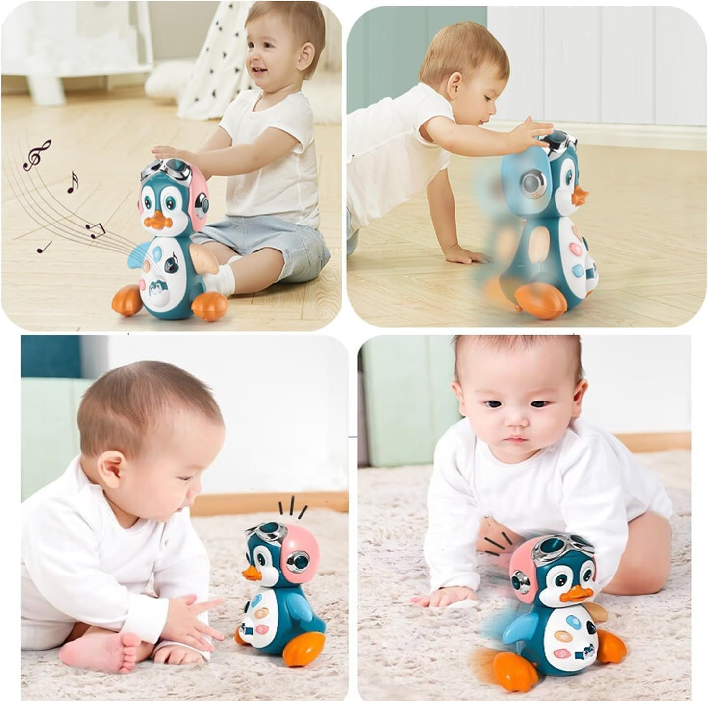 Enliansgo Baby Toys 6-12 Months - Musical Crawling Baby Toys for 12-18 Month, Early Learning Educational Toy with Light & Sound, Birthday Toy for Infant Toddler Boy Girl 7 8 9 10 11 Month 1-2 Year Old image number 1